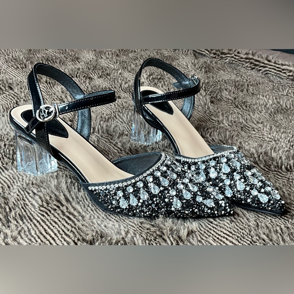 Elegant Black and Silver Heels